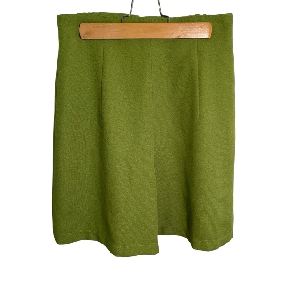 CTM Women's High Waist Shorts Lime Green Zip Back Elastic Waist Wide Leg 803 70